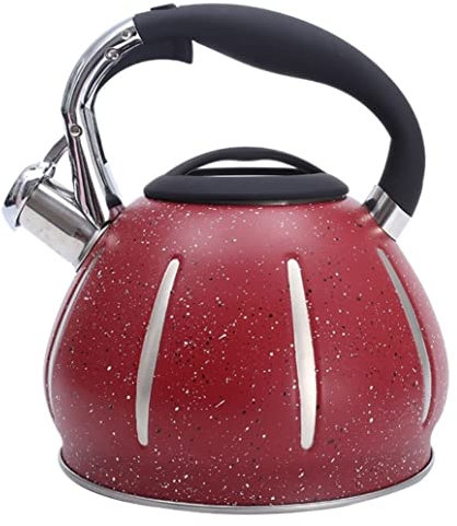Bouilloire pour Cuisinière Bouilloire Sifflante Bouilloire À Sifflet 3L Avec Poignée En Alliage De Zinc, Couvercle Amovible Et Bec Verseur Anti-goutte Théière avec Sifflet Théières pour Cuisinière