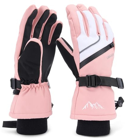 Skihandschuhe Männer Frauen Schnee Handschuhe Winddicht Winter Wasserdicht Reusch Handschuhe Damen Rosa M
