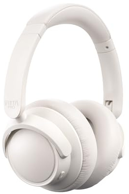 Vieta Pro Cascos de Diadema Bluetooth con cancelación de Ruido Activa | Auriculares Grandes inalámbricos Calm micrófono y batería de Larga duración de 30H compatibles con Apple y Android