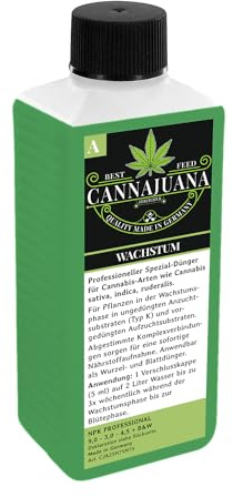 Cannabis Dünger Grow Wachstum Hanfdünger Pro NPK für Wachstum, schnelles und einfaches Wachstum bis zur Blüte, Hanf Indoor & Outdoor anbauen (Grow 250ml)
