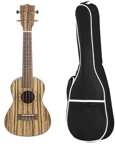 26 Zoll 4 Saiten Sopran-Hawaiian-Ukulele Aus Zebraholz(Color:B)