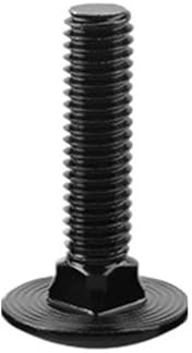 Schwarze Schlossschrauben aus Edelstahl 304 M3 M4 M5 M6 M8 M10 M12 mit rundem Kopf und quadratischem Hals(M8x16mm 5pcs)