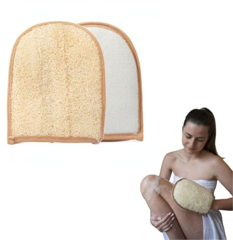 Loofahcrafts Peelinghandschuh natürlicher ägyptischer Luffa-Schwamm Luffa Waschhandschuh Badeschwamm Peelingschwamm Luffah exfoliating gloves Body Scrubber Dusch Fluff Duschschwamm Körper