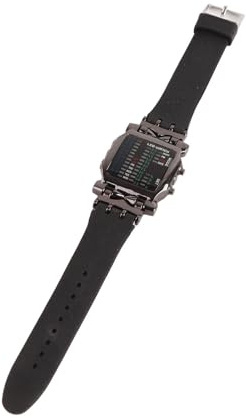 BONKZEBU Math Binary, Crab Shape Mens Colorful LED Digital Display Mens Binary Watch, Mens Classic Creative Watch for Boys Mens