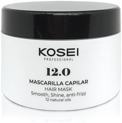 KOSEI 12.0 | Mascarilla Capilar Reestructurante | Hidrata, Protege y Repara | Mascarilla Pelo Seco y Dañado | Evita el Encrespamiento | Mascarilla de Pelo | Aporta Brillo y Suavidad | 200ml