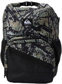 Quiksilver Sea Stash Voyager Backpack - Woodland Abstract Sea Spray - Main wet dry compartment - 600d exterior fabric