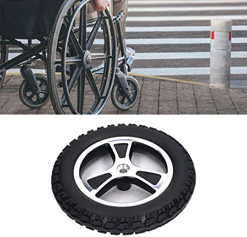 Roue de Fauteuil Roulant électrique, Remplacement de Roue en PU pour Fauteuils Roulants Robuste et Solide, Remplacement de Roue Arrière de Fauteuil Roulant en Acier allié, 320 Mm