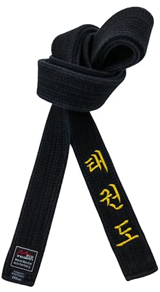 Taekwondo Black Belt Master Belts Personalized Embroidered Waistband Embroidery Name Korean 100% Cotton Width 5 cm/1.9 inches (280cm)