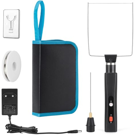 IMAGE elektrischer Schaumstoffschneider-2 in 1 Styropor Schneider Werkzeug-Set,100-240V/28W Schneidstift mit vielseitigen Spitzen und Tragetasche, 0-400℃ Schaumstoff-Schnit, geeignet für Schnittkanten