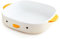 PURROOM Cute Duck Baking Dish, Ceramic Casserole Square Dish, Porcelain Pie Pan, 9x9 in Medium Baking Pan with Handles, Oven Safe & Durable Bakeware for Lasagna.