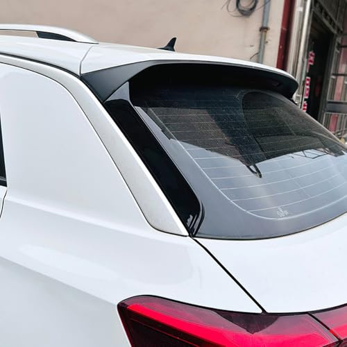 AUTO-STYLE Jeu de déflecteurs d'air lunette arrière compatible avec Volkswagen T-Roc (A11) 2017- (ABS Noir Luisant)