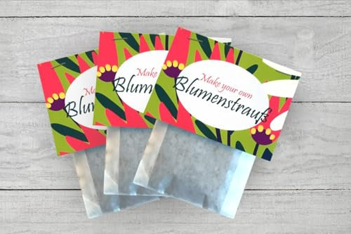 10x Blumengruß Make Your Own - Blumenstrauss Blumensaatgut Geschenk für Gäste zur Taufe, Hochzeit und anderen Events, Dankeschön, Mitgebsel