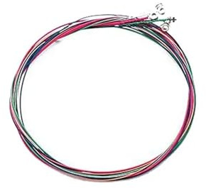 GIJMZY Corde per Chitarra da Concerto 6 Corde in Rame Puro 1-6 for Corde for Chitarra Classica in Filo di Acciaio Accessori for Parti di Chitarra Folk Acustica Classica(Mixed Color)
