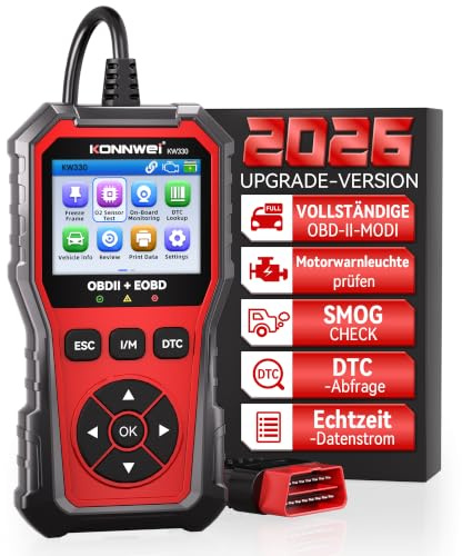 KONNWEI KW330 OBD2 Diagnosegerät Fehlerauslesegerät kfz alle OBDII Autos | Auslesegerät Auto Vollständigen OBDII Funktionen mit DTC, Batterie Test, OBD-II Diagnosewerkzeuge ab 2000 für BMW VW Audi