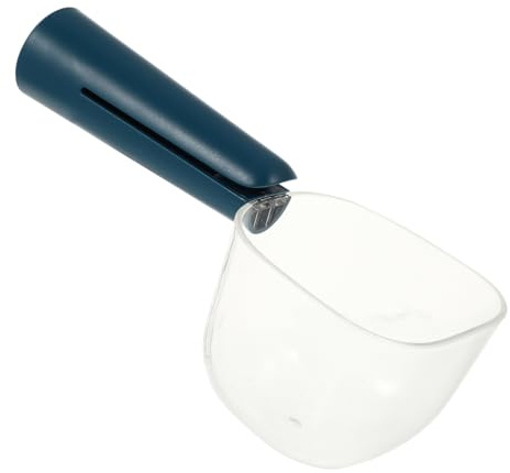 Alipis Cucchiaio Dosatore in Plastica Blu Scala Graduata, Manico Ergonomico in Abs, per Misurare Riso e Farina in Cucina