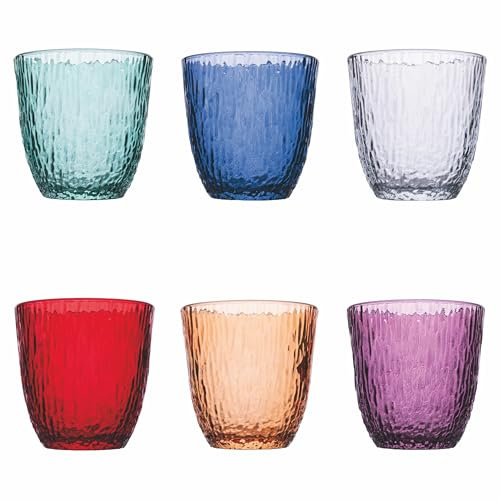 Villa d'Este Home Tivoli 1996 Jungle Color - Juego de 6 vasos de agua de 300 ml