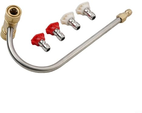 Accessoire professionnel pour nettoyeur de gouttière 35,6 cm avec 4 options de buse