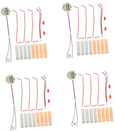 Homoyoyo Kit Électrique pour Garçon et Filles 4 Ensembles de Batteries Fruitées en Métal, Développement des Compétences et Conversion de L' Chimique en Électrique pour Apprentissage