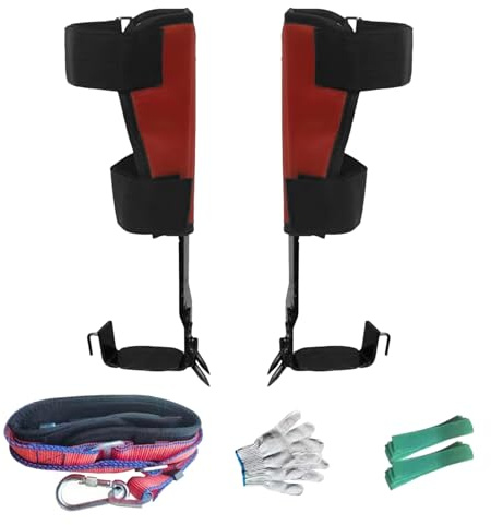 Tree Climbing Gear Kit - Adjustable Pole Spike Set, Heavy Duty Safety Equipment, Durable Load Bearing Tool, Secure Strap Design | Professional For Outdoor Activities Work Hunting Adventure