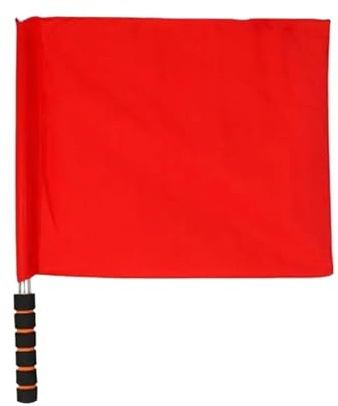 FußBallschiedsrichterfahne 5pcs Referee Flag With Sponges Handle Multi-color Issuing Flags Waterproof Signal Volleyballs Football Supplies FüR FußBall(Color6)
