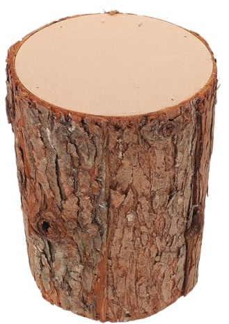 Alipis Souche Décorative Bois Présentoir Forme de Souche Porte-Bougie pour Sapin de Noël Support Écorce Réaliste Accessoire Rustique pour Mariage