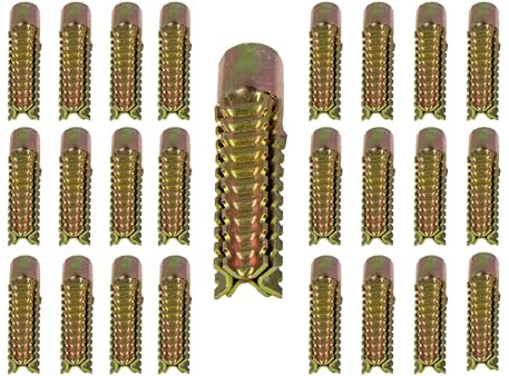 tecuro 25 Stück Gasbetondübel Krallendübel Porendübel Ø 8 x 60 mm, Stahl verzinkt
