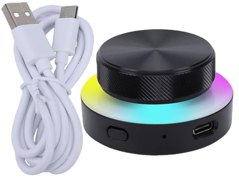 Fafeicy Contrôleur de Bouton Personnalisable USB C Bluetooth 2.4G Multimédia Rvb Contrôle du Volume avec Touches de Raccourci pour PC Téléphone Tablette Ordinateur Portable