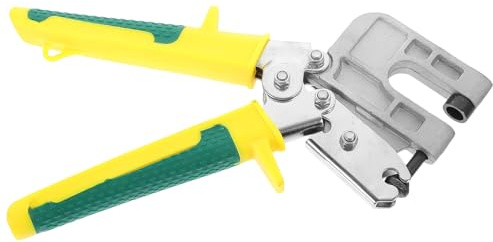 Alicates para Abrazaderas de Quilla Metálica, Acero al Carbono, 1pieza | Herramienta Manual de Instalación, Crimpadora para Perfiles y Montantes