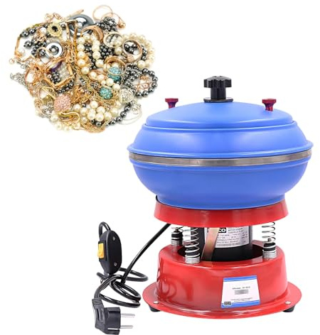 Buratto Vibratorio-Rivestimento Gomma Resistente Usura,Sfere Acciaio Lucido Inox-Qualità Industriale Macchina Levigatrice-Finitura Fusione Orafo Buratto per Pietre