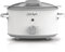 Crockpot DuraCeramic | Olla de Cocción Lenta Manual con Tapa Abatible | Recipiente Compatible con Fuego e Inducción | Para preparar todo tipo de recetas | 4,5 L | Acero Inoxidable, Blanco [CSC038X]