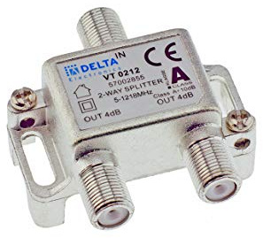 DCT Delta VT 0286, F-fördelare 2-fack 5 – 1000 MHz 2-fach Verteiler 5-1218 MHz VT 0212