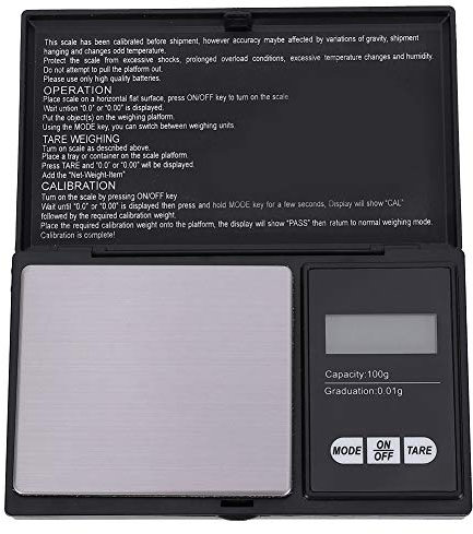 Escala Digital Mini Alta Precisión LED Escala de Bolsillo Digital Oro Plata Diamante Joyería Piedra Herramientas de Medición Balance(100g/0.01g)