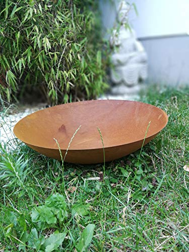 Edelrost Garten Feuerschale Garten Schale Pflanzenschale Rost Metall Gardendeko 50cm 1mm T=12.5cm