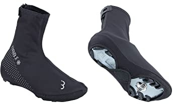 BBB Cycling Copriscarpe da Ciclismo Freeze - Copri Scarpe Impermeabili per Pioggia - Materiale Antivento - Resistente al Freddo - Perfetto per L'inverno - Grafica Riflettente - 43/44 - Nero