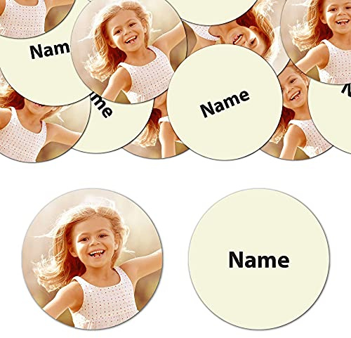 Goodtimes Foto-Konfetti Beidseitig Personalisierbar Foto Name Rund 2,5cm Dekoration für Hochzeit Geburtstag Partys 330 Stück Creme