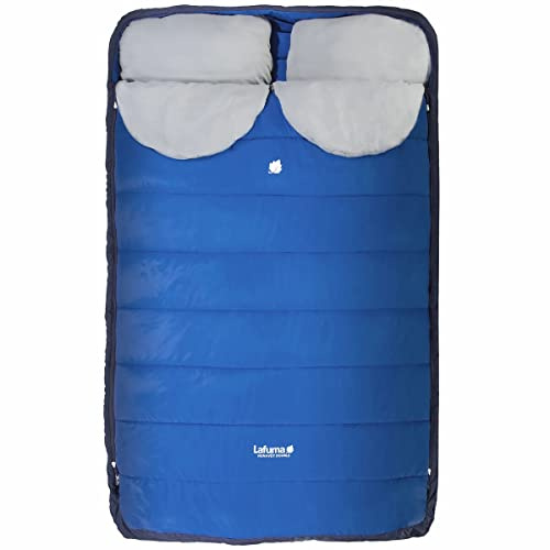 Lafuma - Nunavüt Double - Sacco a Pelo per 2 Persone - Imbottitura in poliestere riciclato e idrorepellente - Temperatura di comfort 7°C - Blu