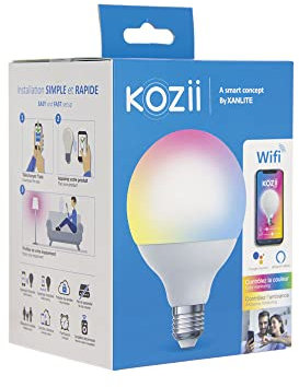 KOZII Xanlite, Ke1500Brvbcct, Ampoule Connectée, SMD E27 1521 Lumens G95, Éclairage Intelligent Blancs et Couleurs, Compatible avec Smart Living, 1 pièce