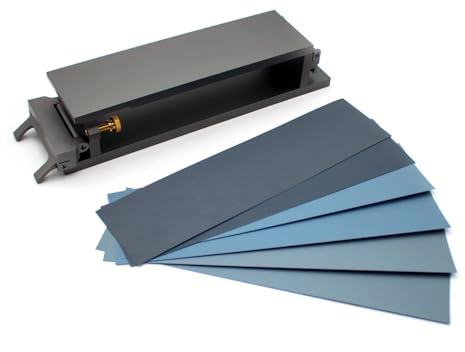 LeTkingok 230x70mm Schleifpapierhalter aus Aluminiumlegierung, DIY-Leder-Messerschärfer, Schleifpapier, Schleifpapier, Halterung