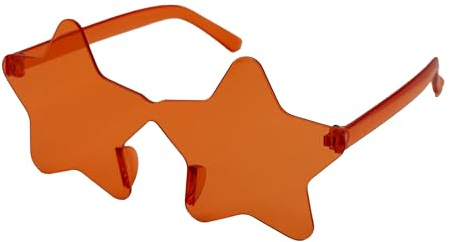 PLAYZOCO Gafas de Sol en Forma de Estrella Sin Montura - Diseño Estrella para Disfraz, Fiesta, Despedida de Soltero/a, Carnaval - Unisex