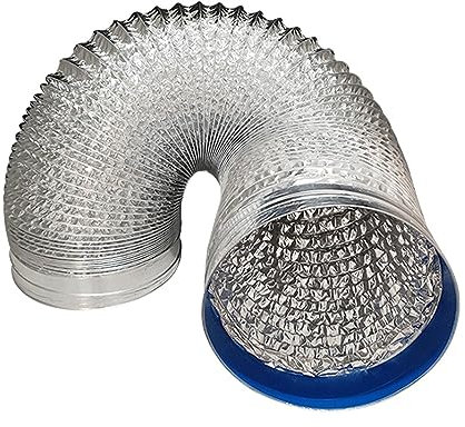 Air Duct Aluminium Foil Ventilation Ducting For Cooker Hood Extractor Fan Tumble Dryer Hose Air Conditioning Hose Ø 80/100/110/120/150/160/170/180/200mm 2 Stainless Steel Clamps Include ( Color : 2m ,