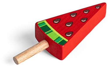 Erzi 14084 EIS am Stiel Melone aus Holz, Kinderküche, Kaufladenspielzeug | für Kinder, Kaufmannsladen, Rollenspiele, Kreative Spielwelten gestalten
