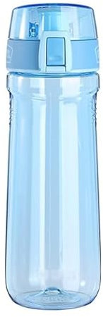 PWSHZ Water Bottle Botella de Agua de plástico Ligera, hervidor Deportivo de Moda, Jarra con Tapa Abierta Pop bloqueable for Exteriores, Termo de Viaje for Acampar Bidon Ciclismo (Color : BlueA)