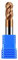 sisona 1/2 Carbide Ball Nose end Mill Bits - 1/2 Shank Dia,3'' Oal - 4 Flutes TISIN Coated - for Alloy Steels, Hardened Steels