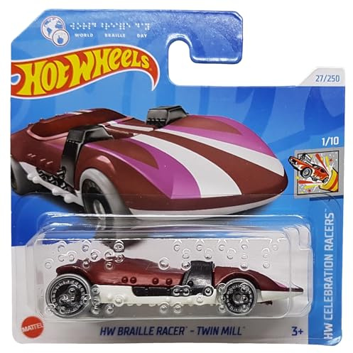 Hot Wheels - HW Braille Racer - HW Celebration Racers 1/10 - HRY95 - Carte courte - Twin Mill - Journée mondiale de braille - Mattel 2024-1:64