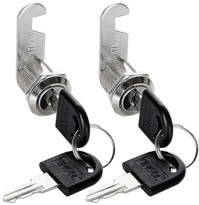 Security Mailbox Lock,2 Pcs Security Cam Lock Cabinet Locks Letterbox Locks Cupboard Locks with Key for Mailbox Drawer Cupboard Cabinet Furniture Door Post Box Locks(16mm)
