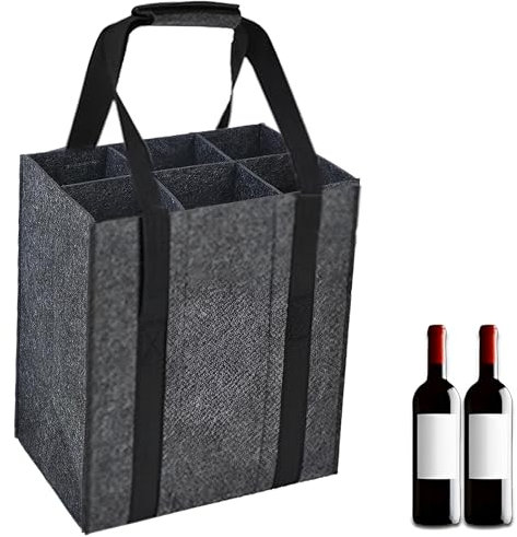 Flaschentasche Für 6 X 1,5 Liter Flaschen, Flaschenträger Mit Trennwänden, 27 Cm X 18 Cm X 27 Cm, Flaschenträger 6 Flaschen, Flaschentasche, Flaschenträger, Flaschentasche 6 Flaschen, Flaschenkorb