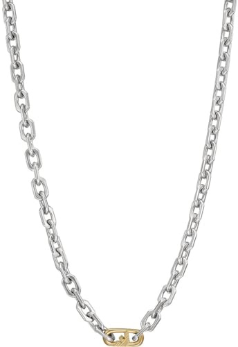 Emporio Armani Collana a catena da uomo in acciaio inossidabile con chiusura a moschettone