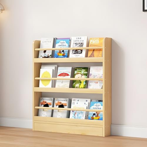 JFOZDM Bücherregal, Bücherregal Kinderzimmer, Bücherregal Kinder, 3/4/5/6 Aufbewahrungsregal, Kippschutz/Platz sparen, Bücherregal Hinter der Tür für Wohnzimmer/Home/Office/Schlafzimmer