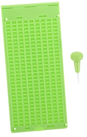 KOMBIUDA Braille-schreibtafel aus Kunststoff mit Braille-schreibschiefer für Blinde Leicht und Tragbar