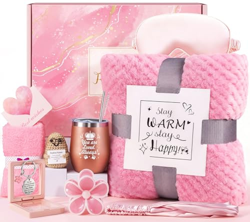 LIVEHITOP Geschenke für Frauen, Geburtstagsgeschenk für Frauen Geschenk | Freundin Geburtstag mit Flanelldecke Geschenkideen Mama, Schwester Geschenkset Valentinstag Muttertag Weihnachtstag